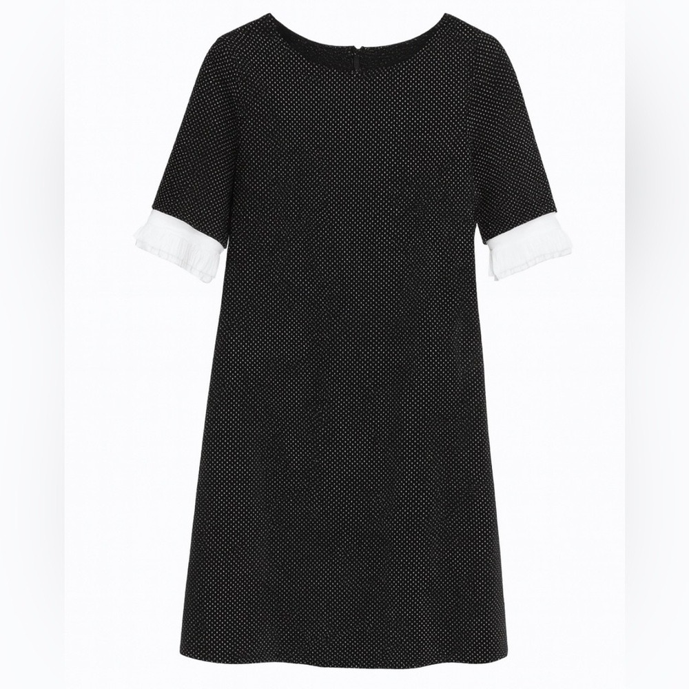 New York & Company Black & White Polka Dot Dress – Size M, knee-length